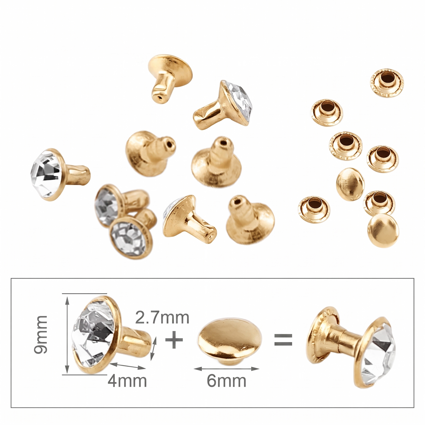Complete Crystal Eyelet & Rivet Hand Press Kit | Hobby Trendy
