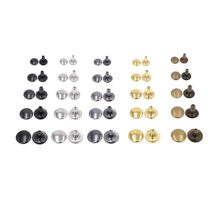 9 mm Single Cap Rivets 1000 Sets (2000 pieces)
