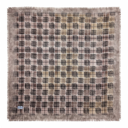 Soft Lightweight Plaid Square Scarf, 36x36 Poly-Viscon Head Wrap, Vibrant Multi-Color Checkered Neck Scarf