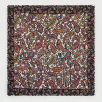 Elegant Paisley Lightweight Scarf for Women - Multipurpose 36" x 36"Soft Shawl & Wrap