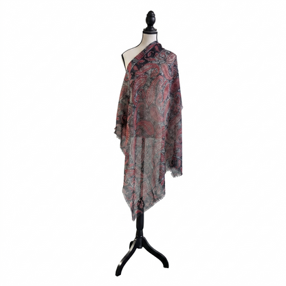 Elegant Paisley Lightweight Scarf for Women - Multipurpose 36" x 36"Soft Shawl & Wrap