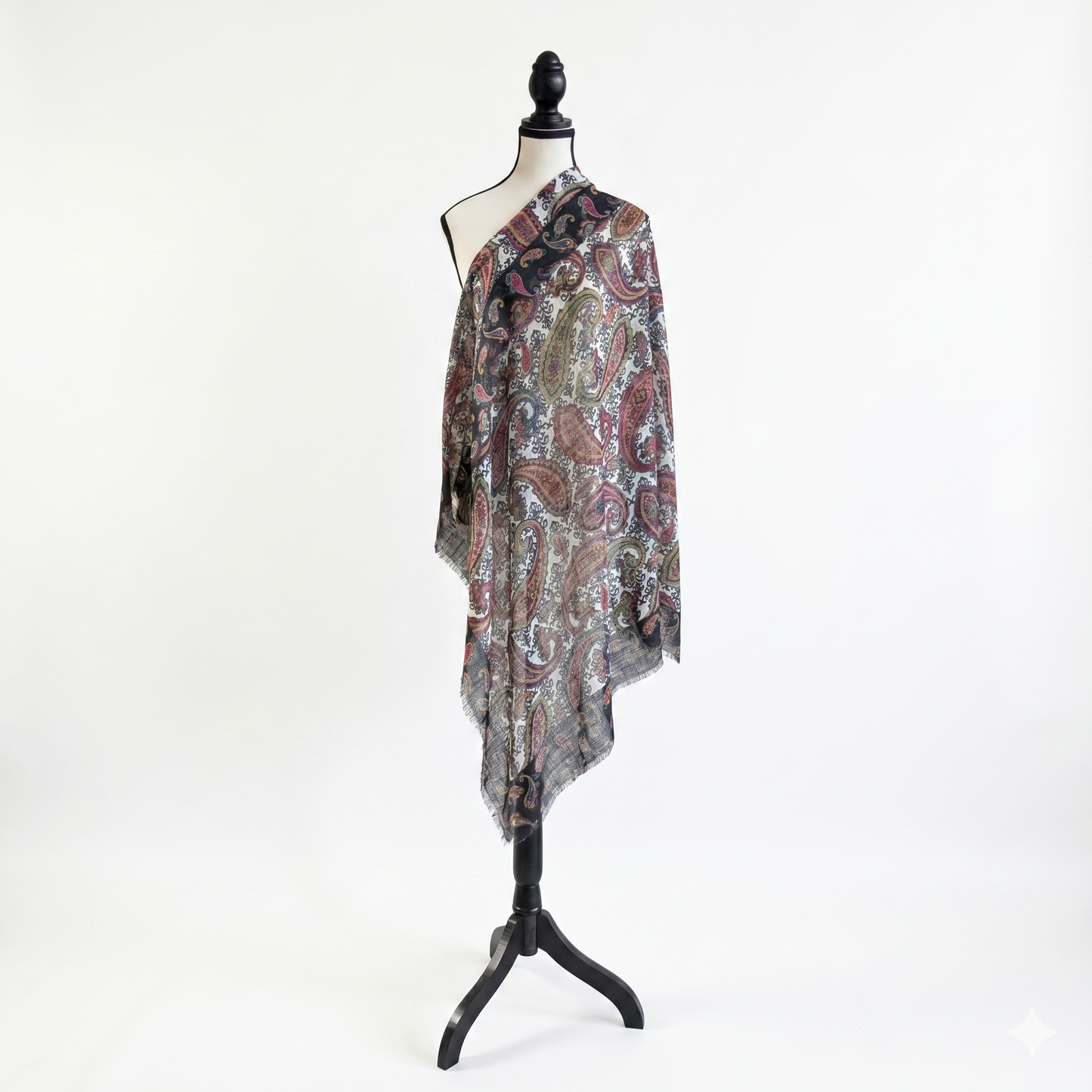 Elegant Paisley Lightweight Scarf for Women - Multipurpose 36" x 36"Soft Shawl & Wrap