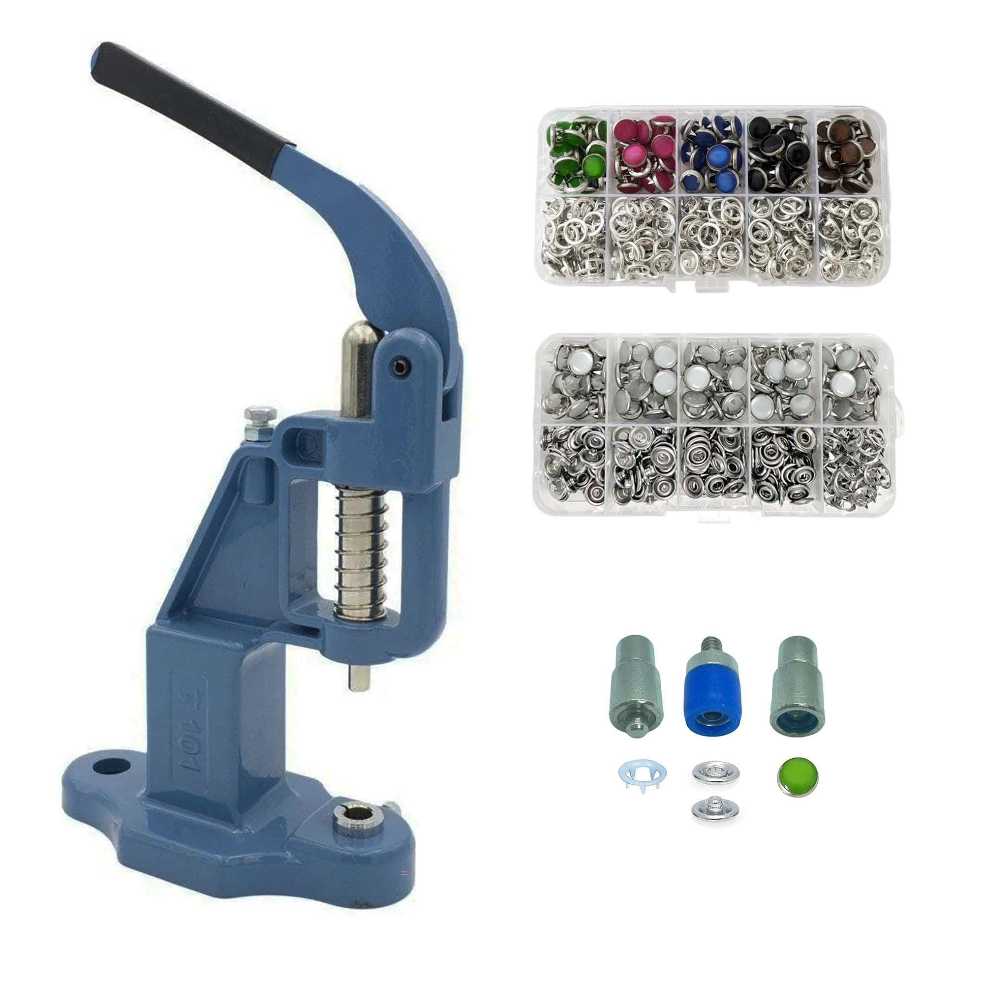200 sets of White and Color Pearl Capped Prong Snap Button Set with Ha ...