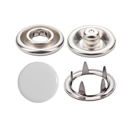 Enamel Colored 11 mm Capped Prong Snaps (Ln18)