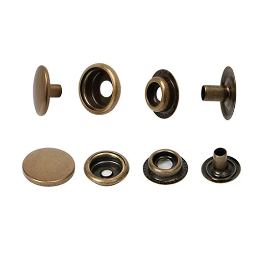 Hobby Trendy Bronze Stainless Steel Metal Rust Free 15 mm Utility Snap Buttons ( Line 24 - 24L)