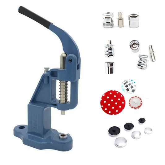 Hobby Trendy Button Maker Kit Punch Press Cloth Button Cover Making Machine Tool 3 Sizes Die Set Lines 18, 24, 32 and 300 Buttons - Hobby Trendy