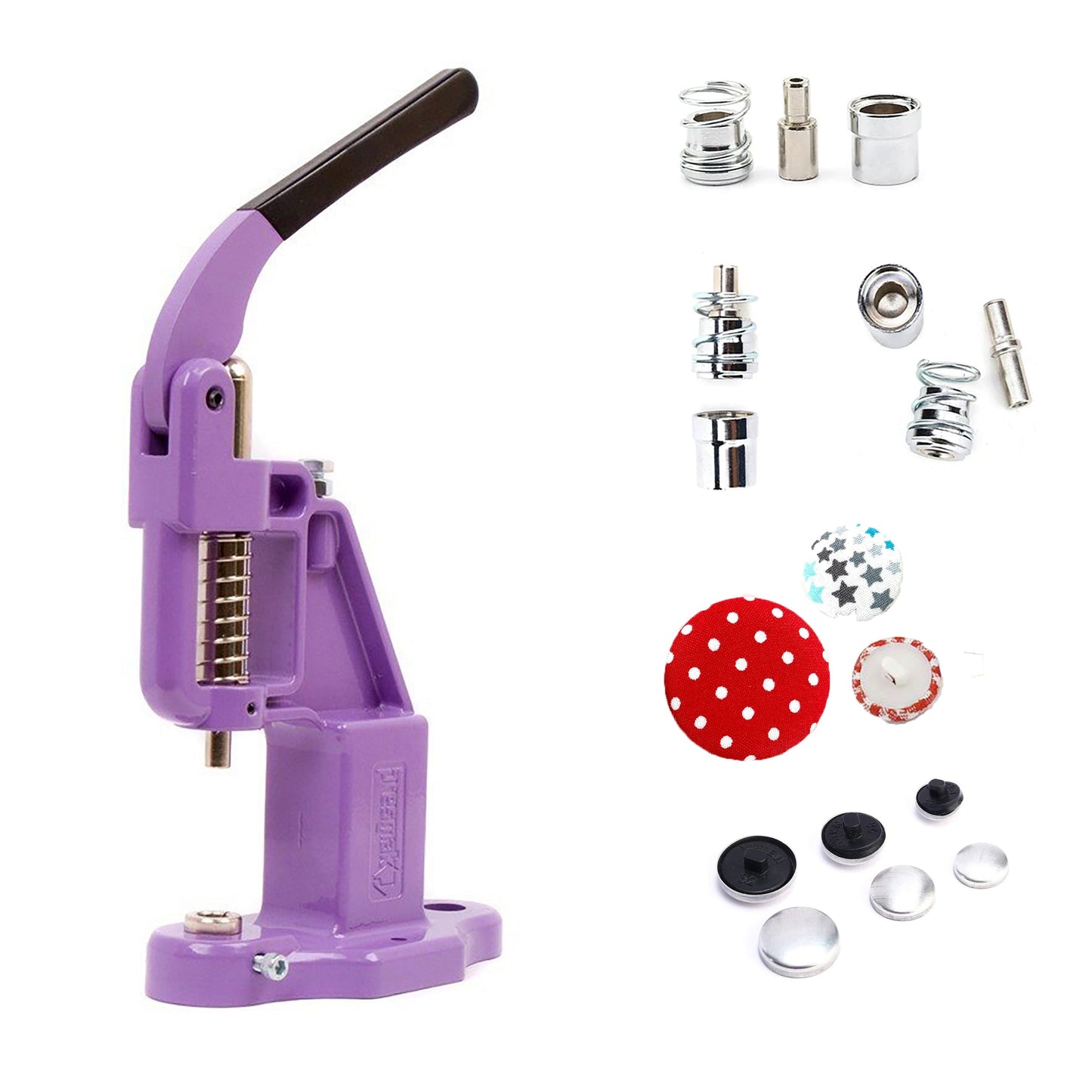 Hobby Trendy Button Maker Kit Punch Press Cloth Button Cover Making Machine Tool 3 Sizes Die Set Lines 18, 20, 22 and 300 Buttons