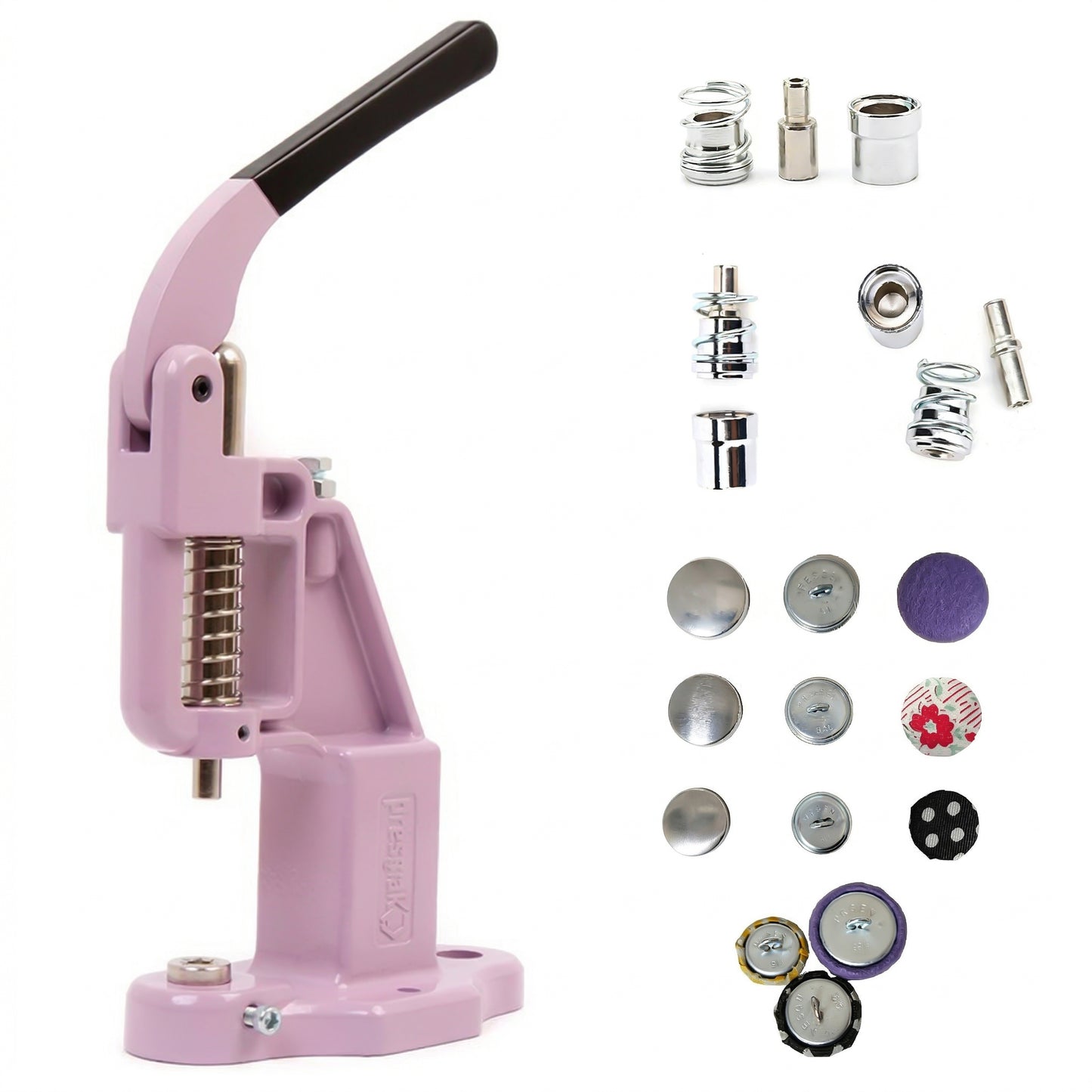 Hobby Trendy Button Maker Kit Punch Press Cloth Button Cover Making Machine Tool 3 Sizes Die Set Lines 28,32,36 and 150 Metal Back Buttons