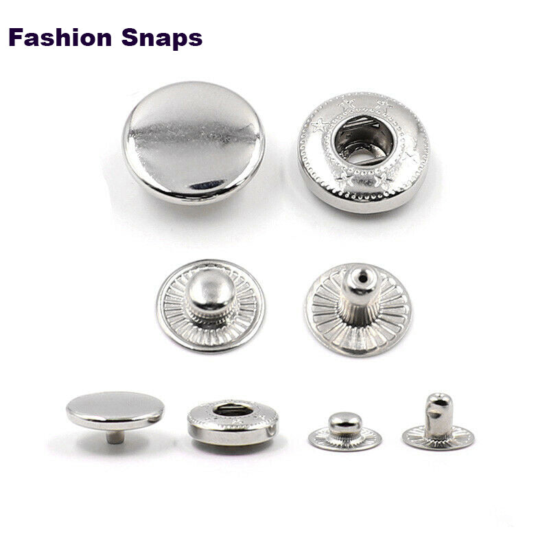 Hobby Trendy Ultimate Snap Button Die Set with Manual Hand Press Machine and 100 sets of  matching snap buttons ( 800 Total)