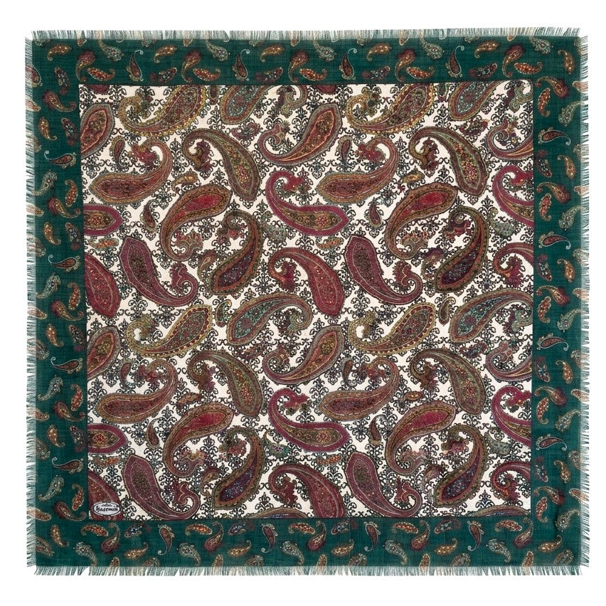 Elegant Paisley Lightweight Scarf for Women - Multipurpose 36" x 36"Soft Shawl & Wrap