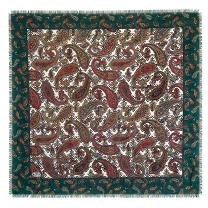 Elegant Paisley Lightweight Scarf for Women - Multipurpose 36" x 36"Soft Shawl & Wrap