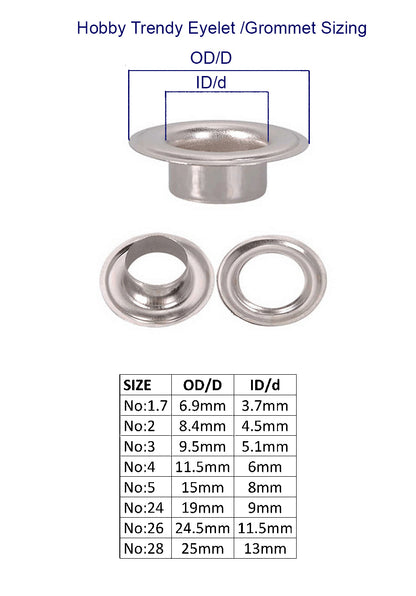 Daisy Eyelet Dies Size 24 for Grommets and Eyelets (Inner diameter: 9-9.5mm)