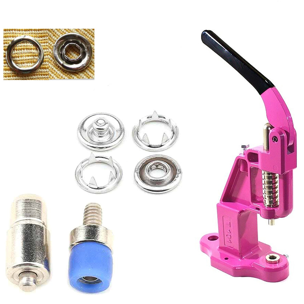 720 sets Open Ring Snap Button Set with Manual Grommet Machine, DIY Fastener Dies