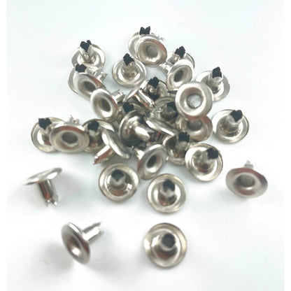 9.5mm single crystal capped single sided rivets - 100 sets