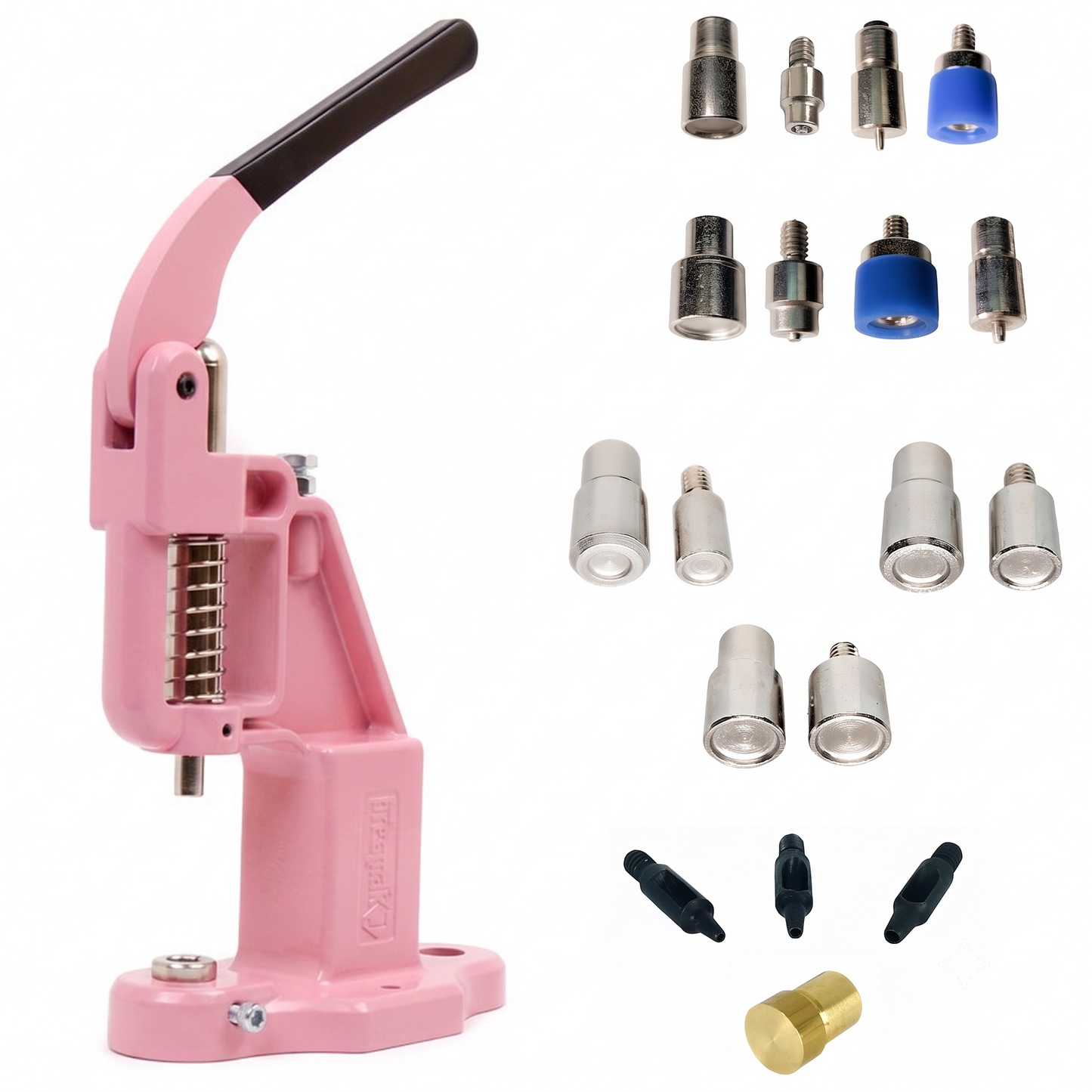 Hand Press Kit with Utility Snap Dies and Double Capped Rivet Dies