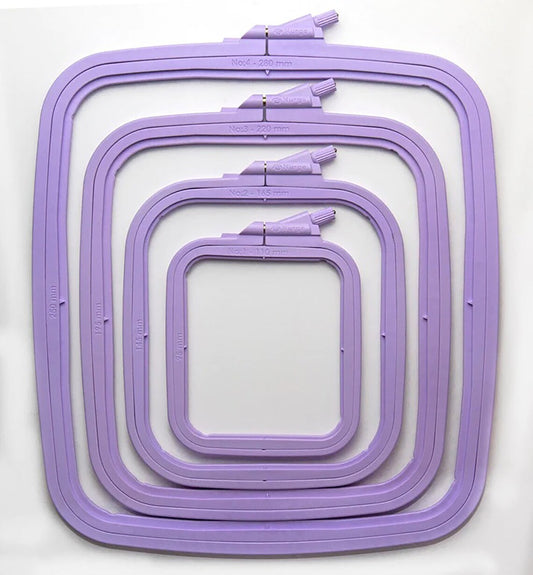 Plastic Square Embroidery Hoops - Lilac - Clearance