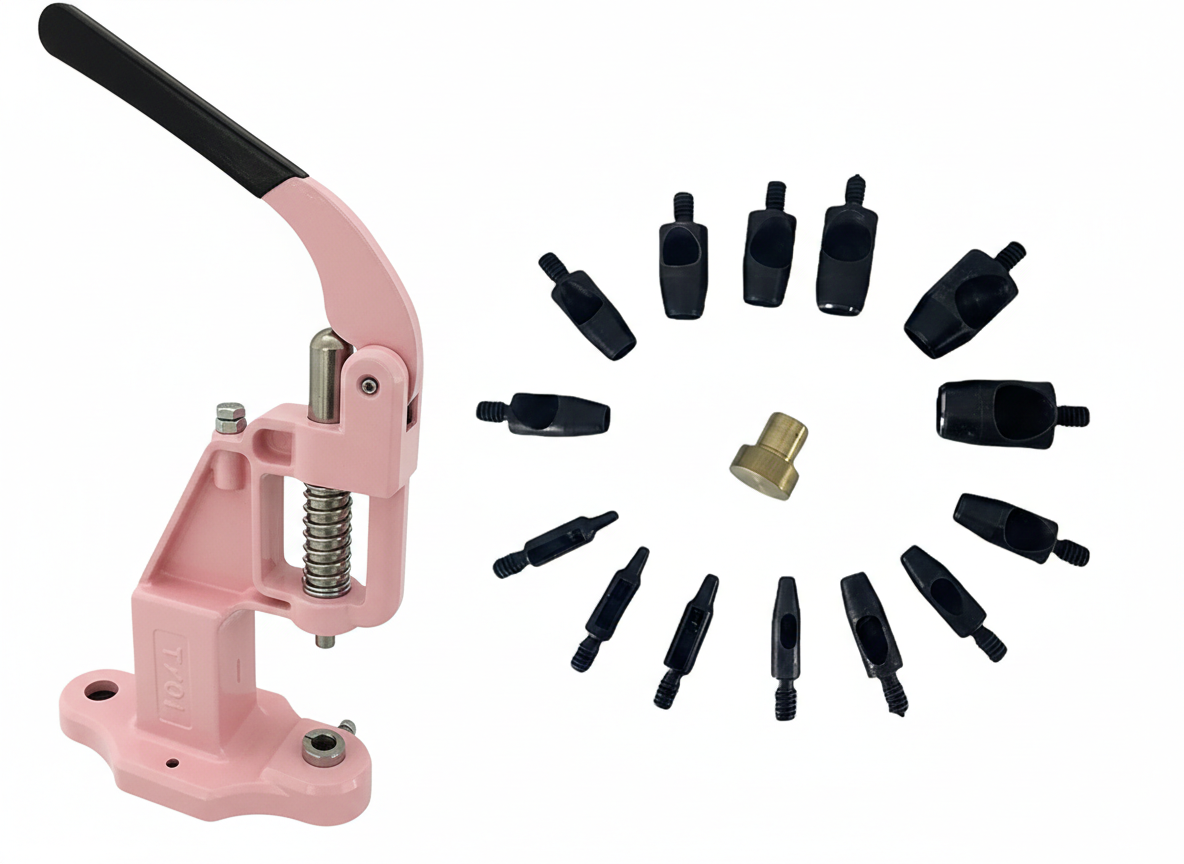Hobby Trendy Circle Shaped Hole Punch Set with Hand Press for Leathercrafts DIY Project Crafts