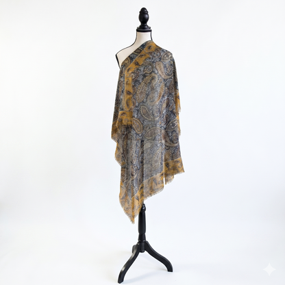Elegant Paisley Lightweight Scarf for Women - Multipurpose 36" x 36"Soft Shawl & Wrap