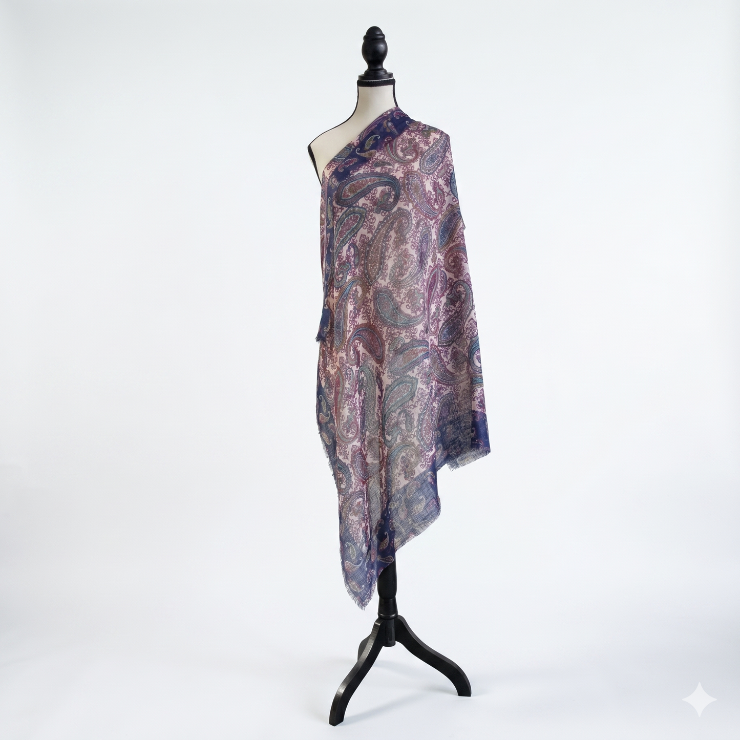 Elegant Paisley Lightweight Scarf for Women - Multipurpose 36" x 36"Soft Shawl & Wrap