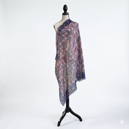 Elegant Paisley Lightweight Scarf for Women - Multipurpose 36" x 36"Soft Shawl & Wrap