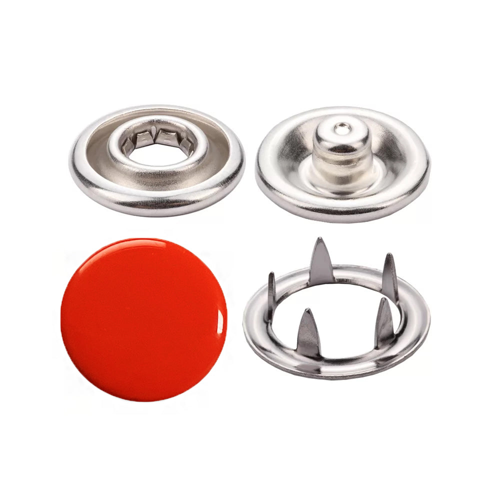 Enamel Colored 11 mm Capped Prong Snaps (Ln18)