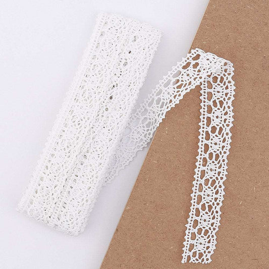 5mt cotton crochet lace vintage trimming (p153) white / 5mt