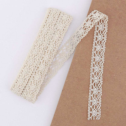 5mt cotton crochet lace vintage trimming (p153) beige/cream / 5 mt