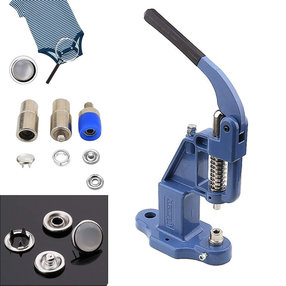 720 Sets 4 piece 9.5 mm Pearl Capped Prong Snap Button Set with Manual Grommet Machine, DIY Fastener Dies
