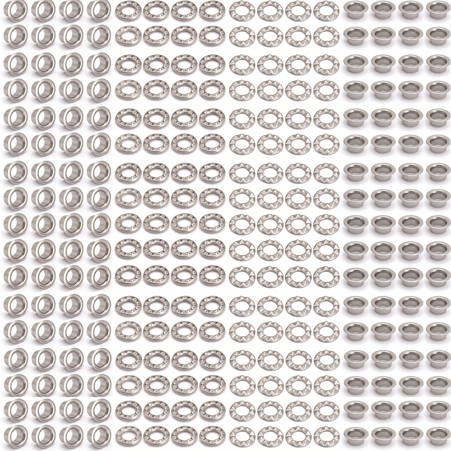 Silver Polish Brass Rhinestone Eyelets( Inner:6.5mm Outer:12mm)