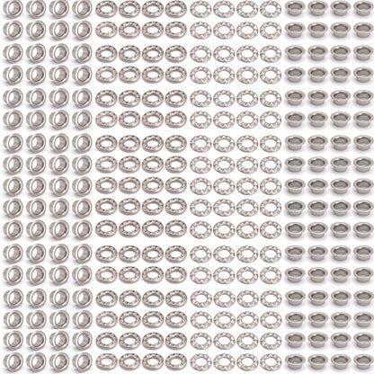 Silver Polish Brass Rhinestone Eyelets( Inner:6.5mm Outer:12mm)