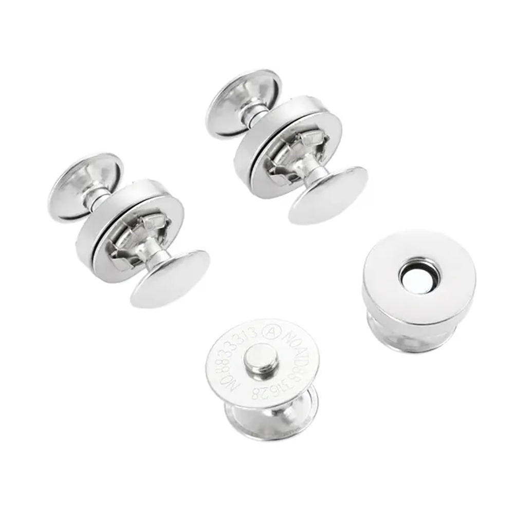 20 Set 18mm Magnetic Buttons Sewing Buttons Magnetic Fastener Press Studs  Round Buttons for Bags Clothes - Silver
