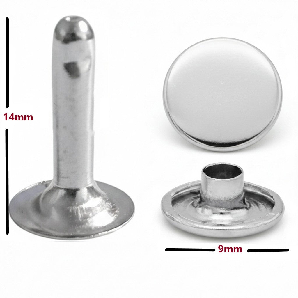 9 mm Single Cap Rivets with 14 mm Long Stems – Hobby Trendy