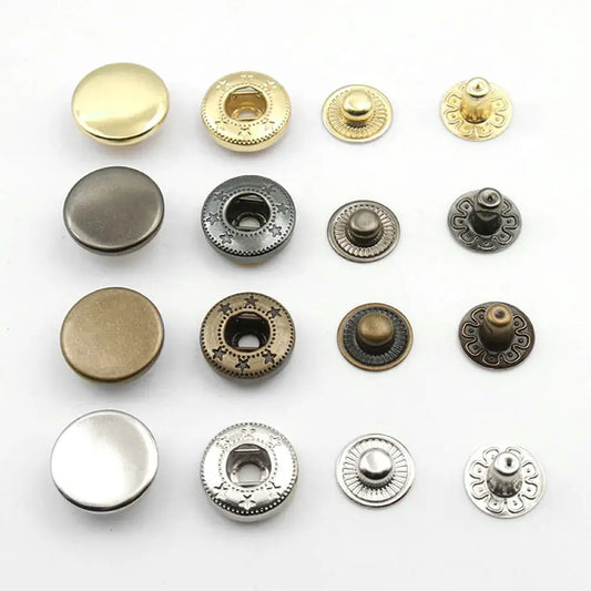 10 mm Round Metal Rust Free Stainless Steel Fashion Snap Buttons - Image #1