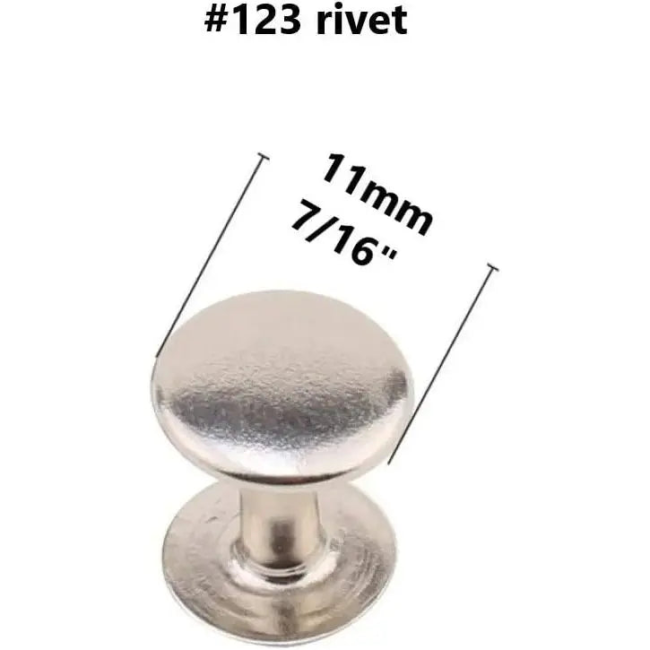 10/11mm Single Capped Rivets (Size 123) - 1000sets - Image #2