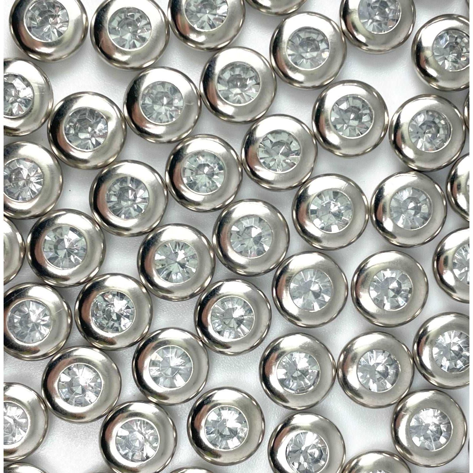 9.5mm single crystal capped single sided rivets - 100 sets