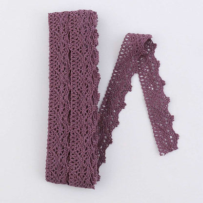 5mt cotton crochet purple lace vintage trimming (34518)