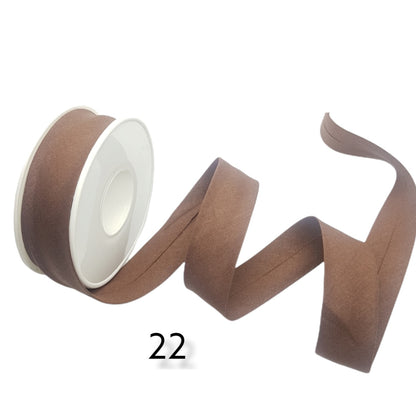 hobby trendy 100% cotton bias binding tape (single fold) 20mm-13/16inch (5meters- 5.46yards) for sewing, seaming, binding, hemming, piping, quilting 22 brown