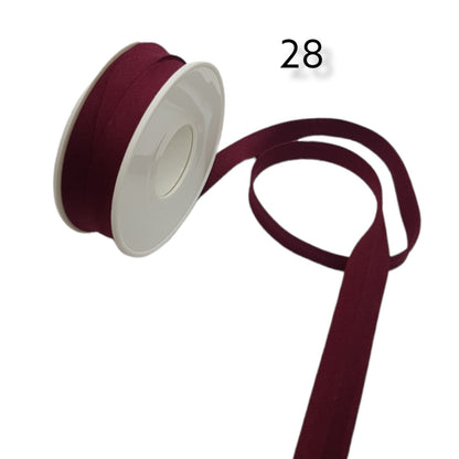 hobby trendy 100% cotton bias binding tape (double fold) 10mm (3/8") (5meters- 5.46yards) for sewing, seaming, binding, hemming, piping, quilting 28 burgundy