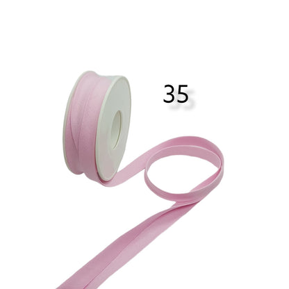 hobby trendy 100% cotton bias binding tape (double fold) 10mm (3/8") (5meters- 5.46yards) for sewing, seaming, binding, hemming, piping, quilting 35 baby pink