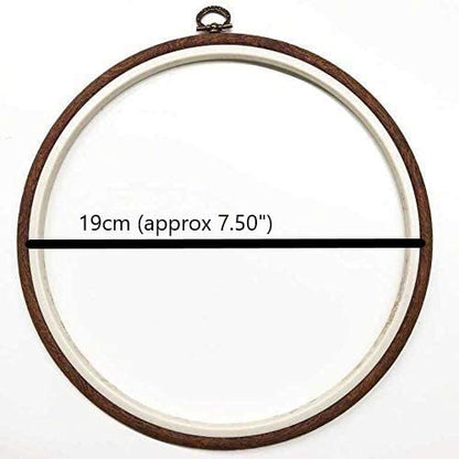 premium quality, plastic round circle embroidery hoop with imitated wood look display frame look large