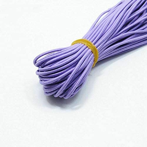 Elastic Cord Heavy Stretch String Rope 1/8 11 Yards Light Purple for  Crafting