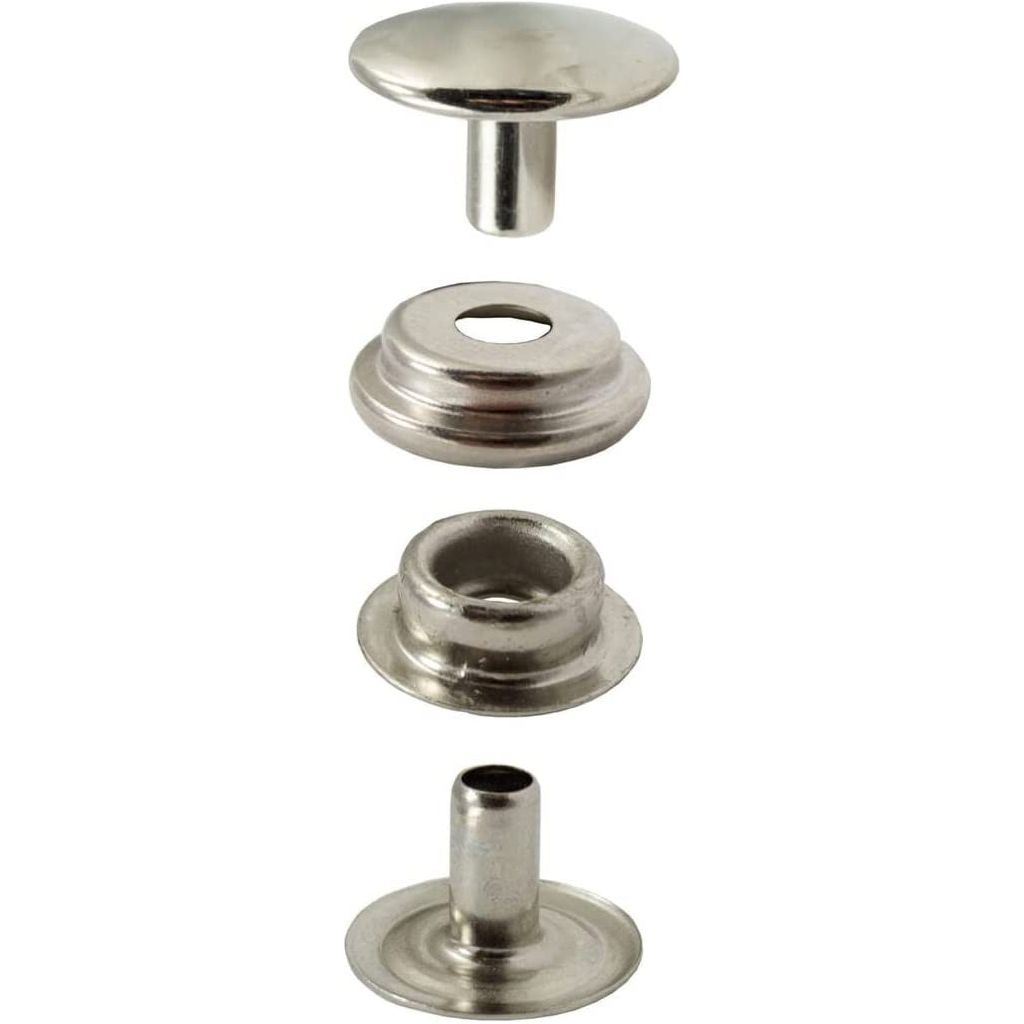 Rust Free Metal Silvertone Nickel Plate 12.5 mm Utility Snap Buttons ( Line 20 )