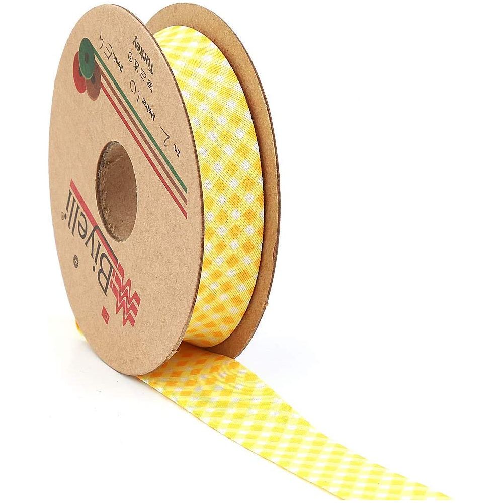 hobby trendy plaid bias binding tape (single fold) 20mm-13/16inch (25meters-27.34yds) garment accessories