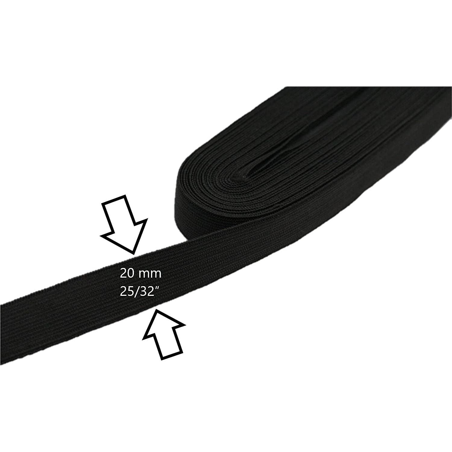 2cm Wide Flat Elastic Band, Stretch Strap Cord for Sewing and Crafting ...