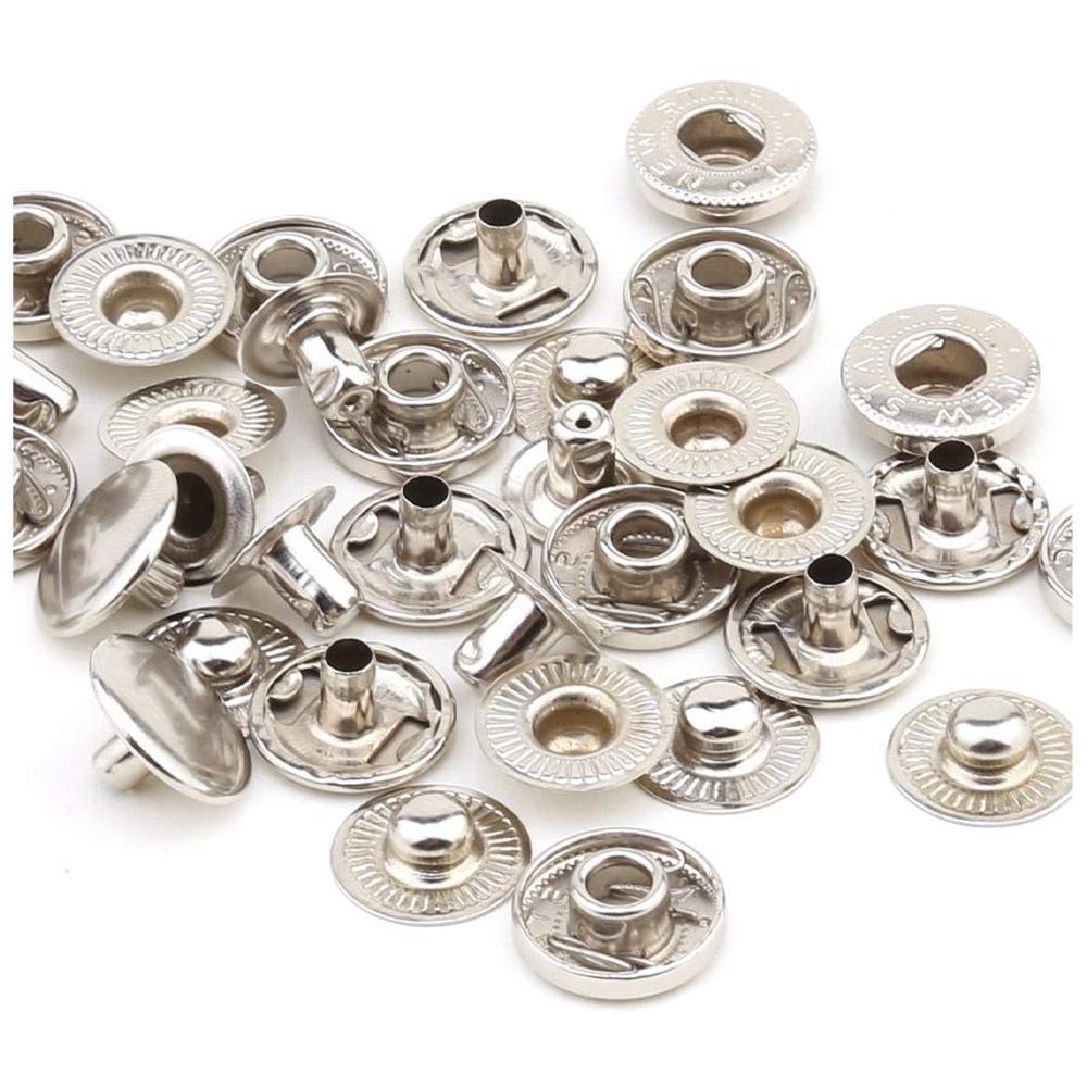 10 mm VT2 Round Metal Fashion Snap Buttons (100 Sets / 700 Sets)