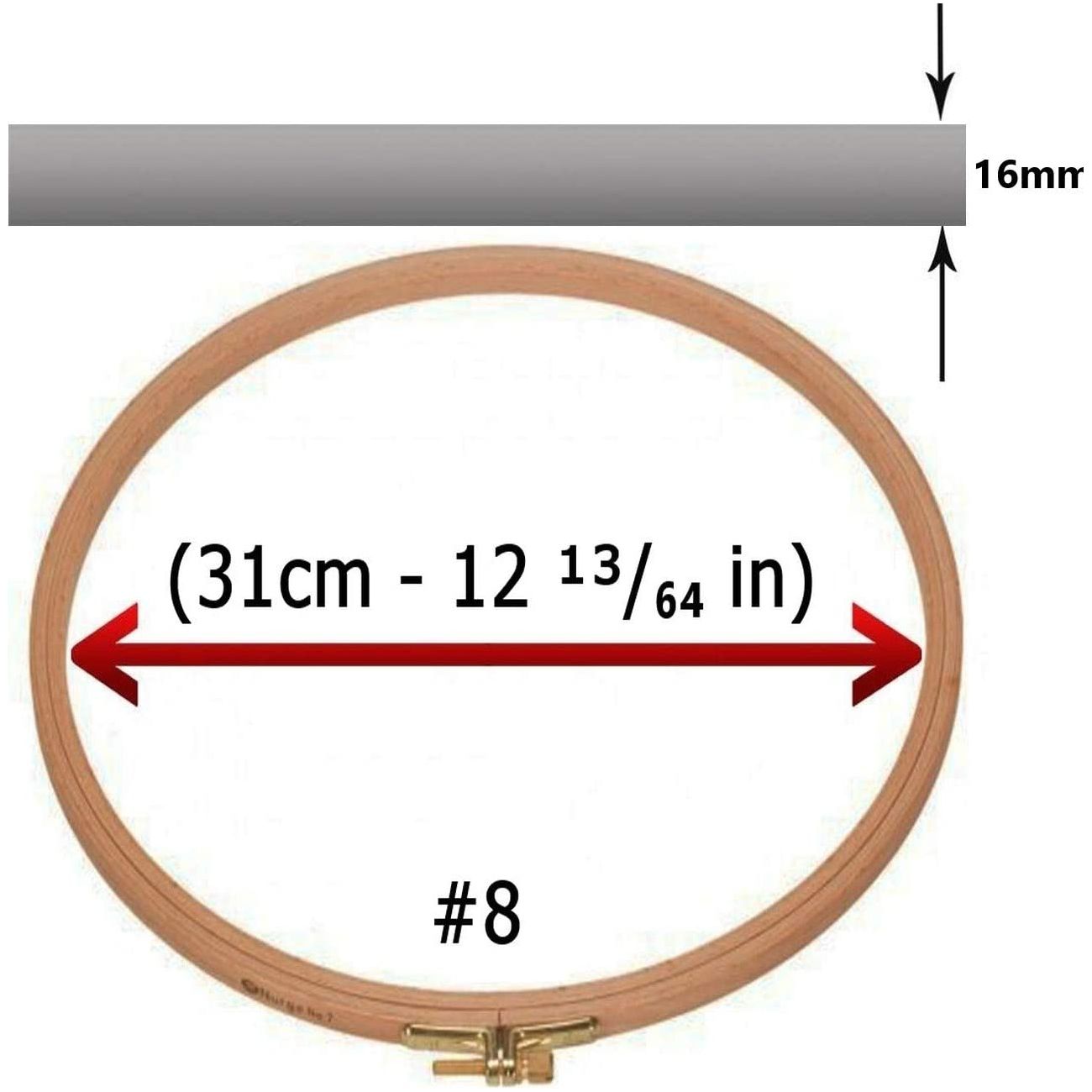 natural beech wood round quilt 16mm embroidery hoop 31cm - 12 ¹³/₆₄ in