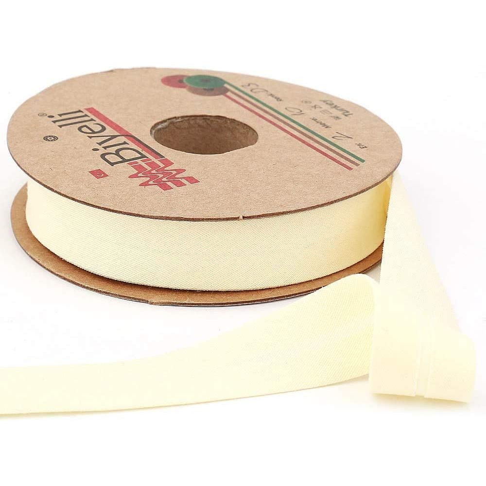 hobby trendy cotton bias binding tape (single fold) 20mm-13/16inch (10meters-10.93yards) beige