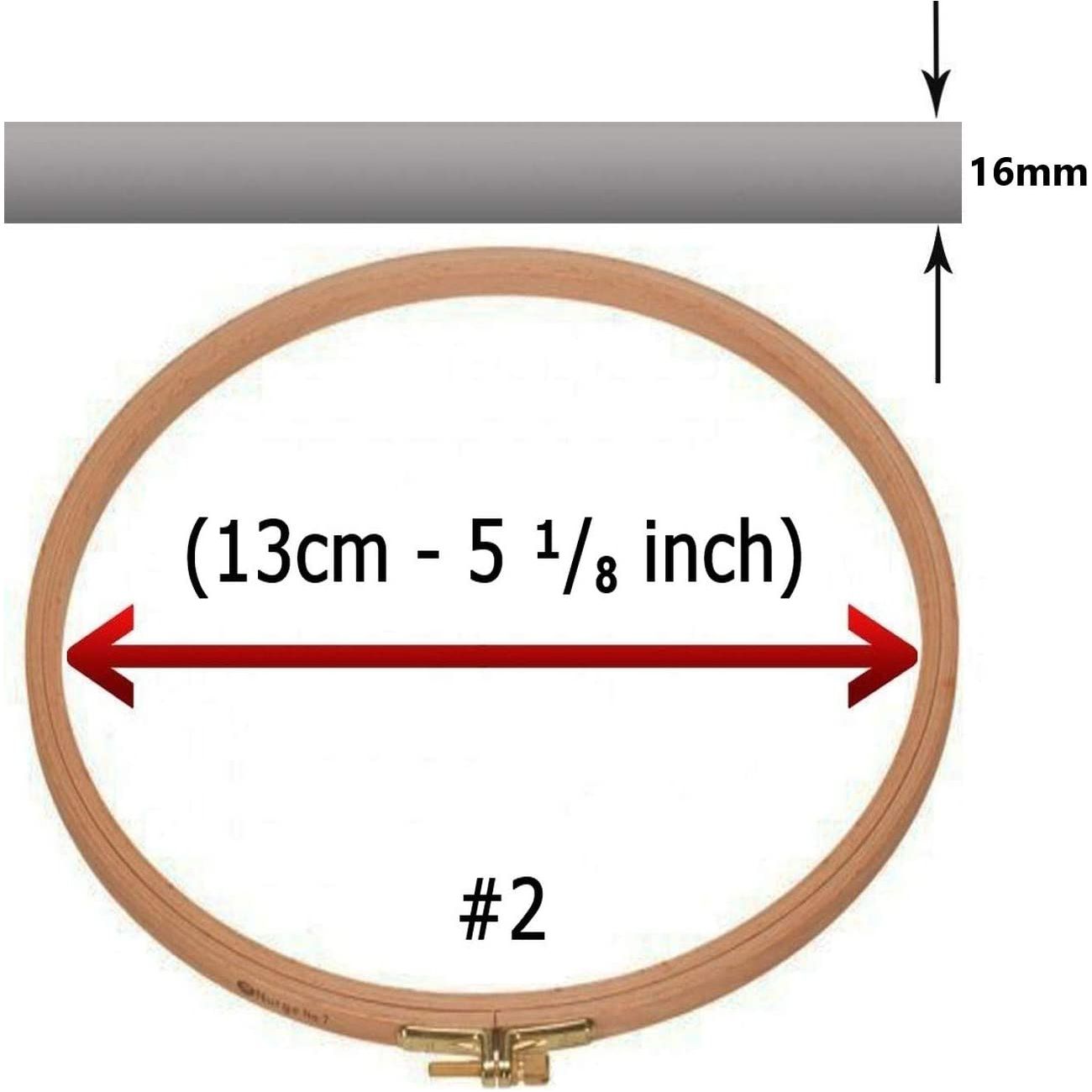 natural beech wood round quilt 16mm embroidery hoop 13cm - 5 ¹/₈ in