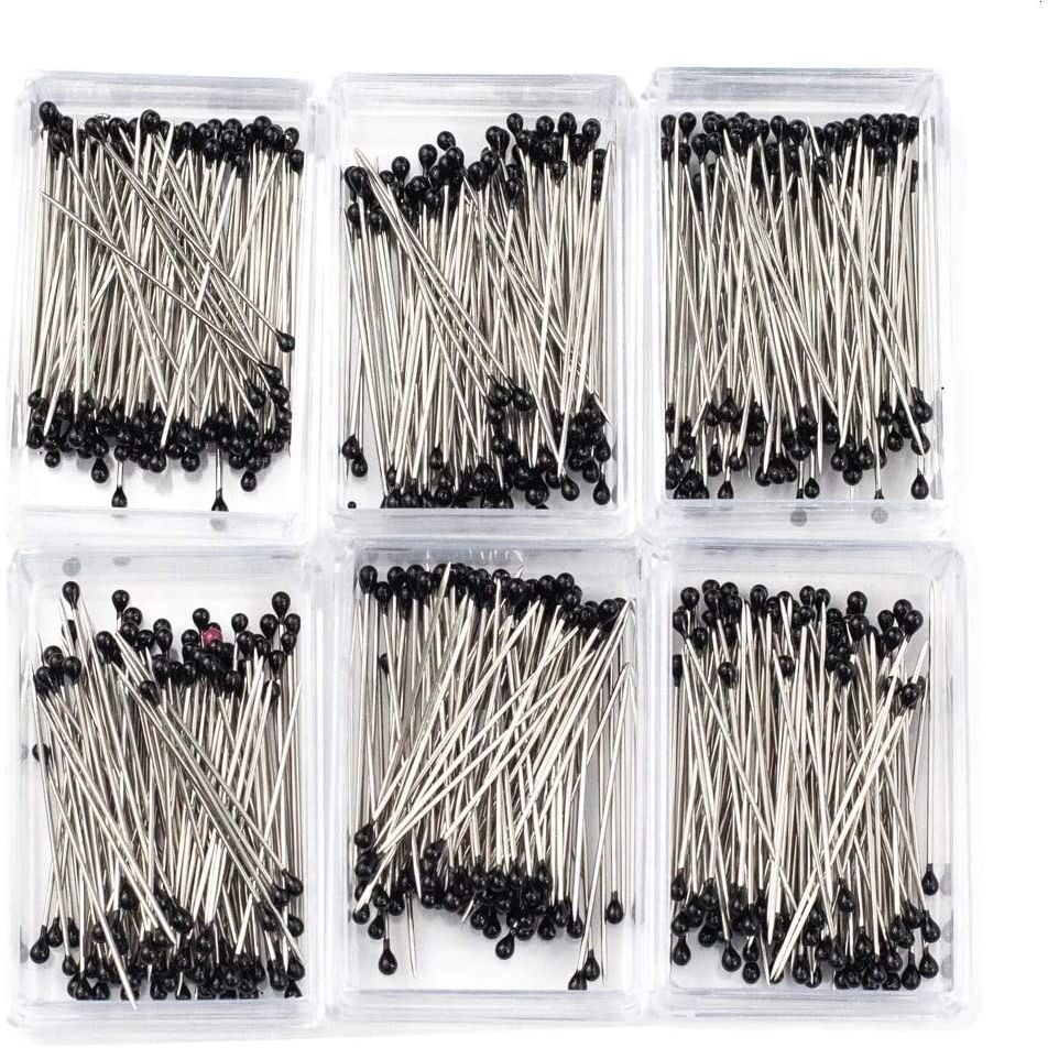 24 Set Sewing Pins, Corsage Decorative Straight Pin for Crafts, Black White