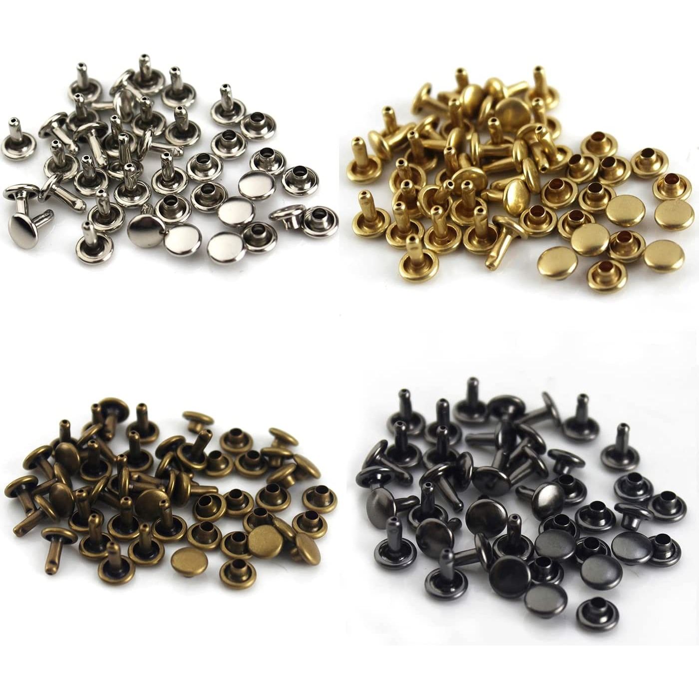 9 mm double cap rivets 1000 sets (2000 pieces)